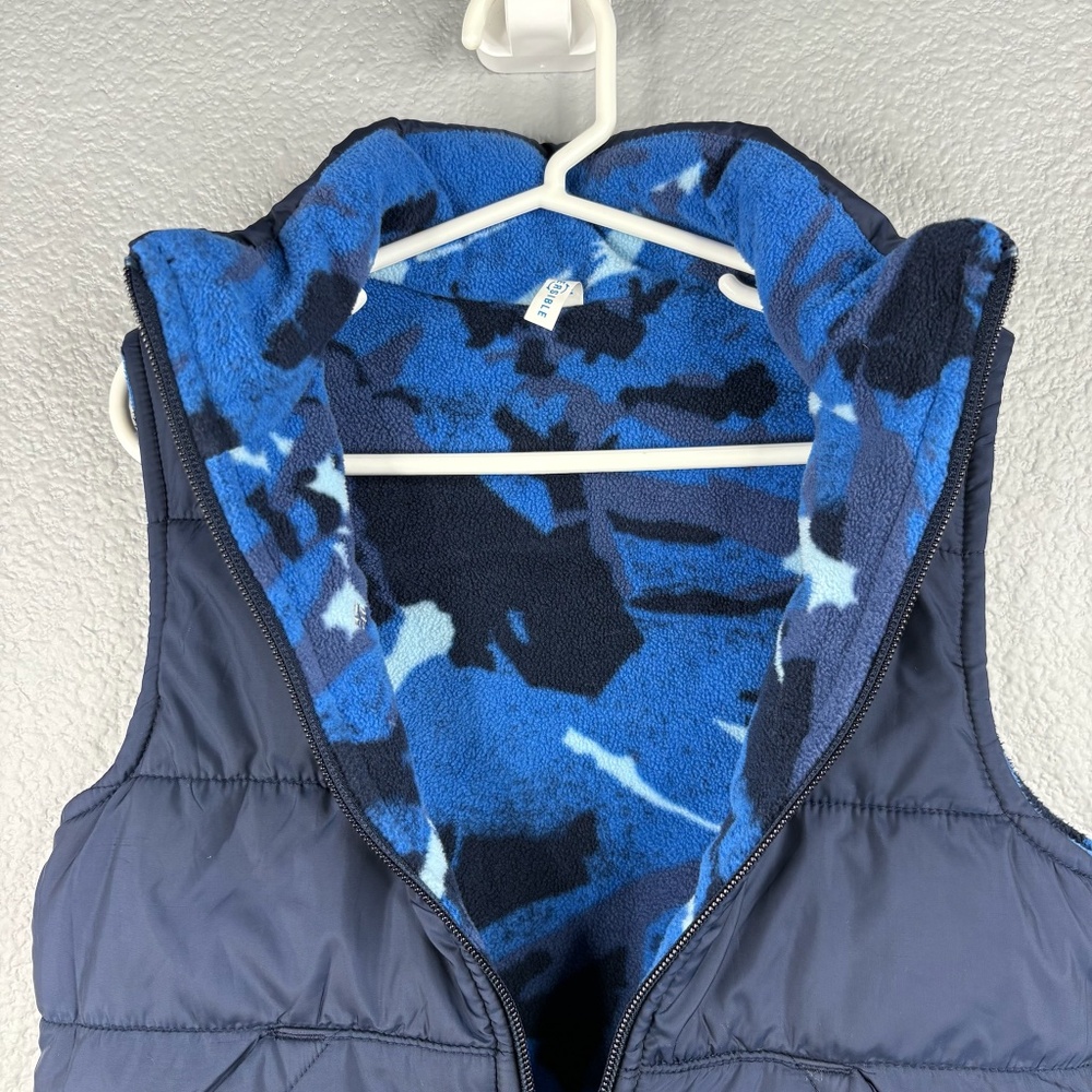 Kids Columbia Reversible Blue Camo Vest - Picture 4 of 7